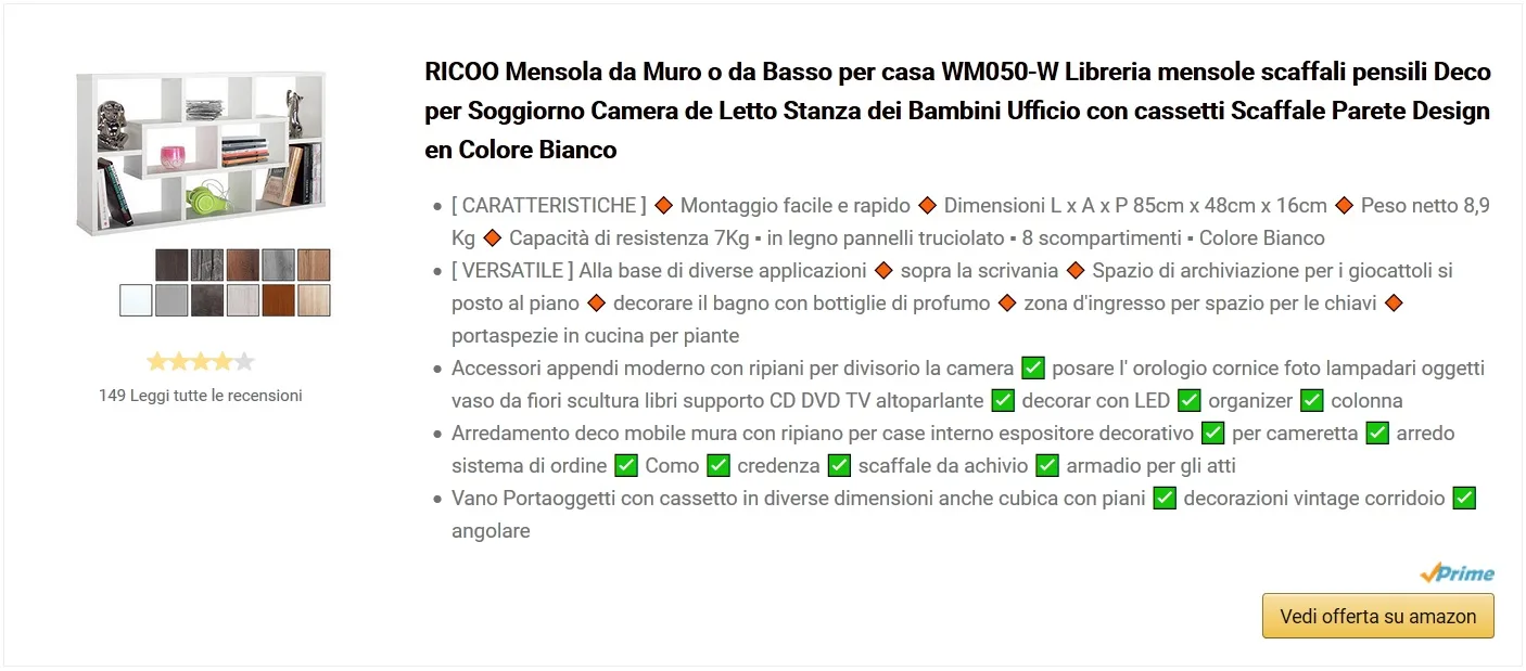 ricoo-mensola-libreria-amazon