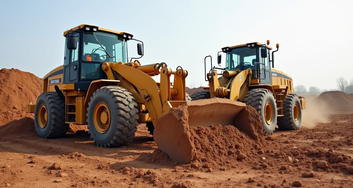 Macchinari edili compattano il terreno in cantiere durante l'analisi geotecnica per il consolidamento del suolo