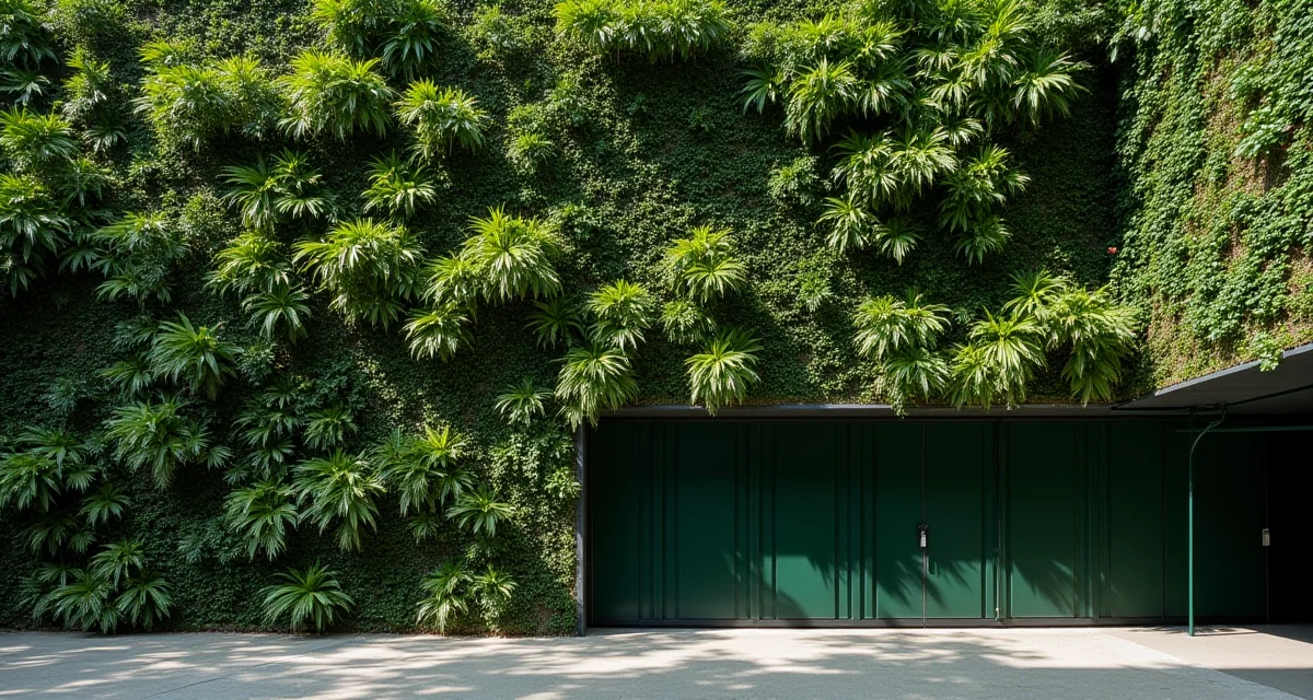 Facciata verde densa del Museo Quai Branly con vegetazione artificiale su struttura verticale