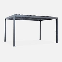 sweeek Pergola Bioclimatica 3x4m in Alluminio e Acciaio Lamelle Orientabili Antracite