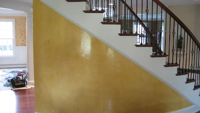 esempio di spatolato veneziano in un sottoscala